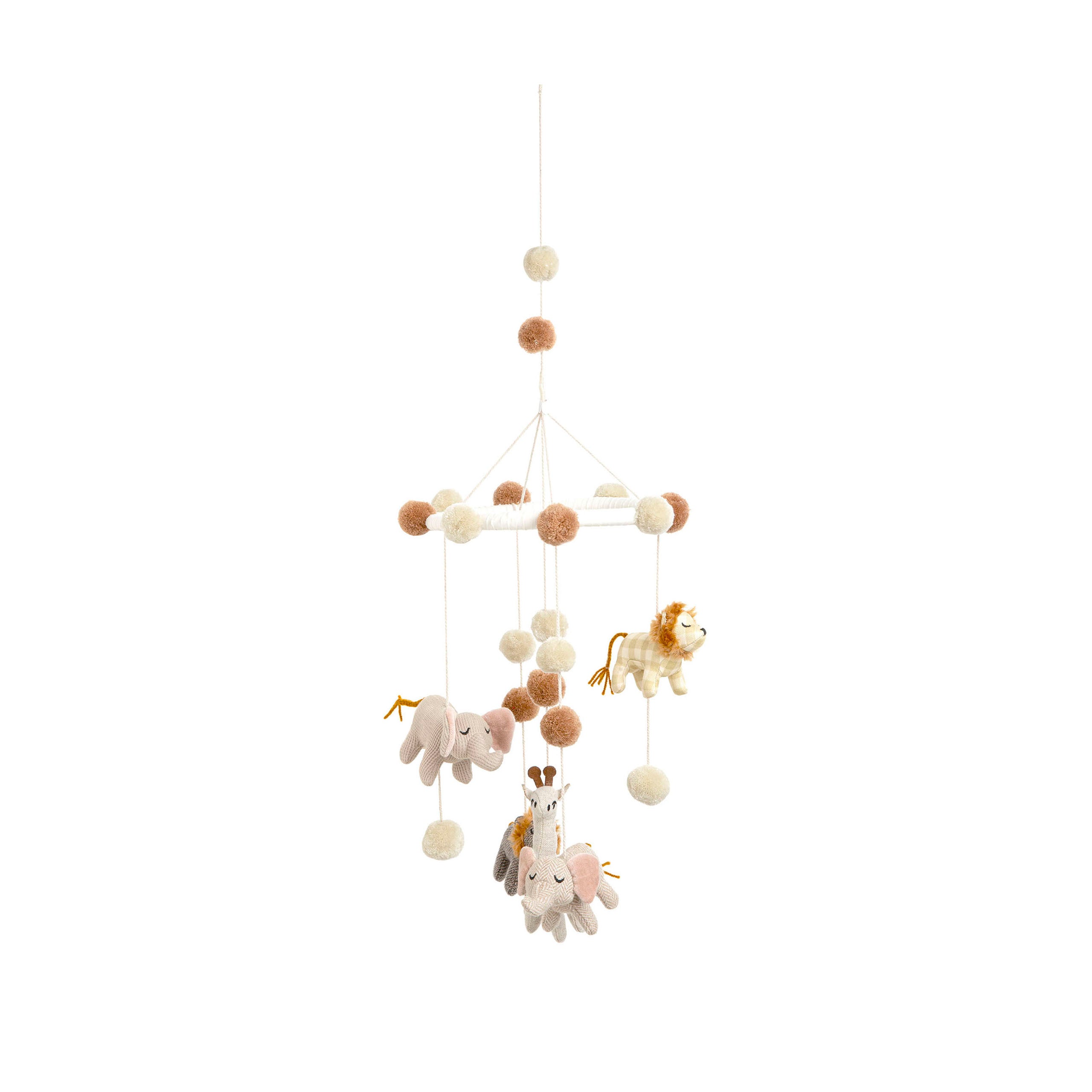 Crane Baby Kendi Safari Animal Nursery Ceiling Hanging Decor - White- Bambi Baby