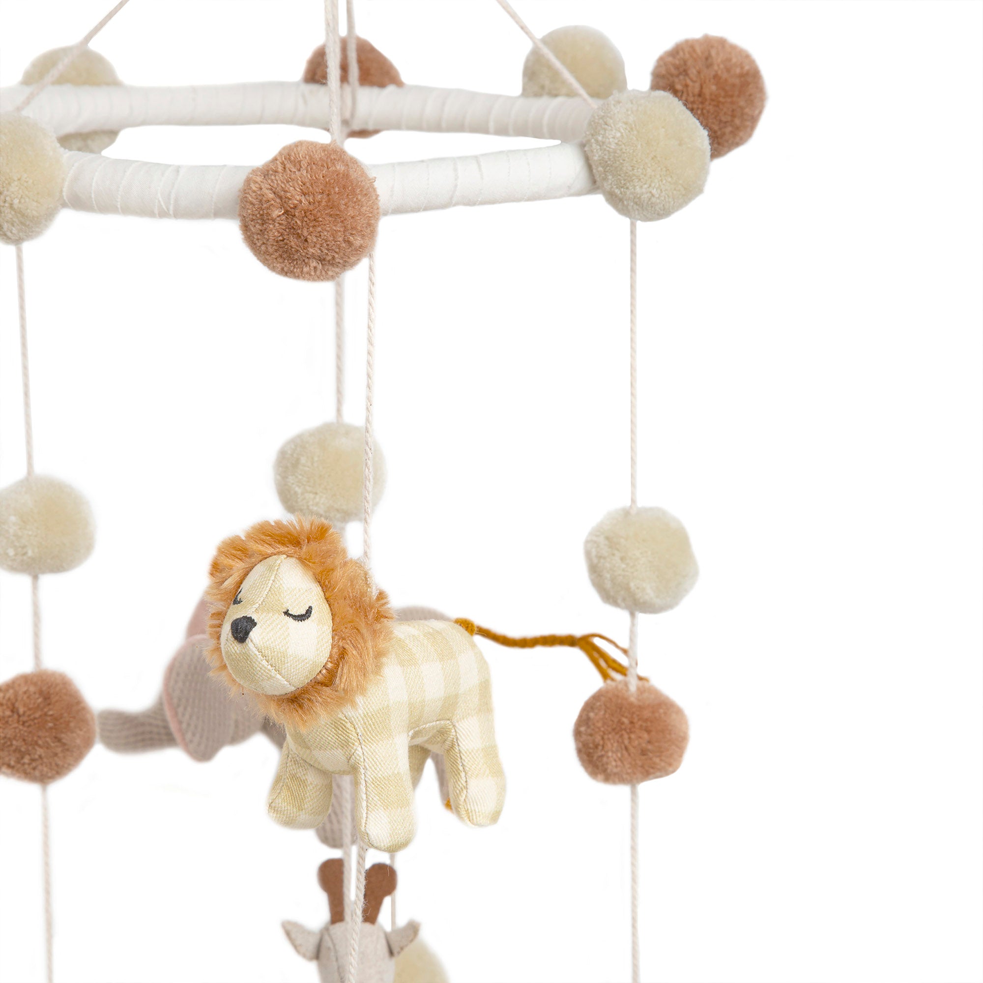 Crane Baby Kendi Safari Animal Nursery Ceiling Hanging Decor - White- Bambi Baby