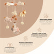 Crane Baby Kendi Safari Animal Nursery Ceiling Hanging Decor - White - Bambi Baby