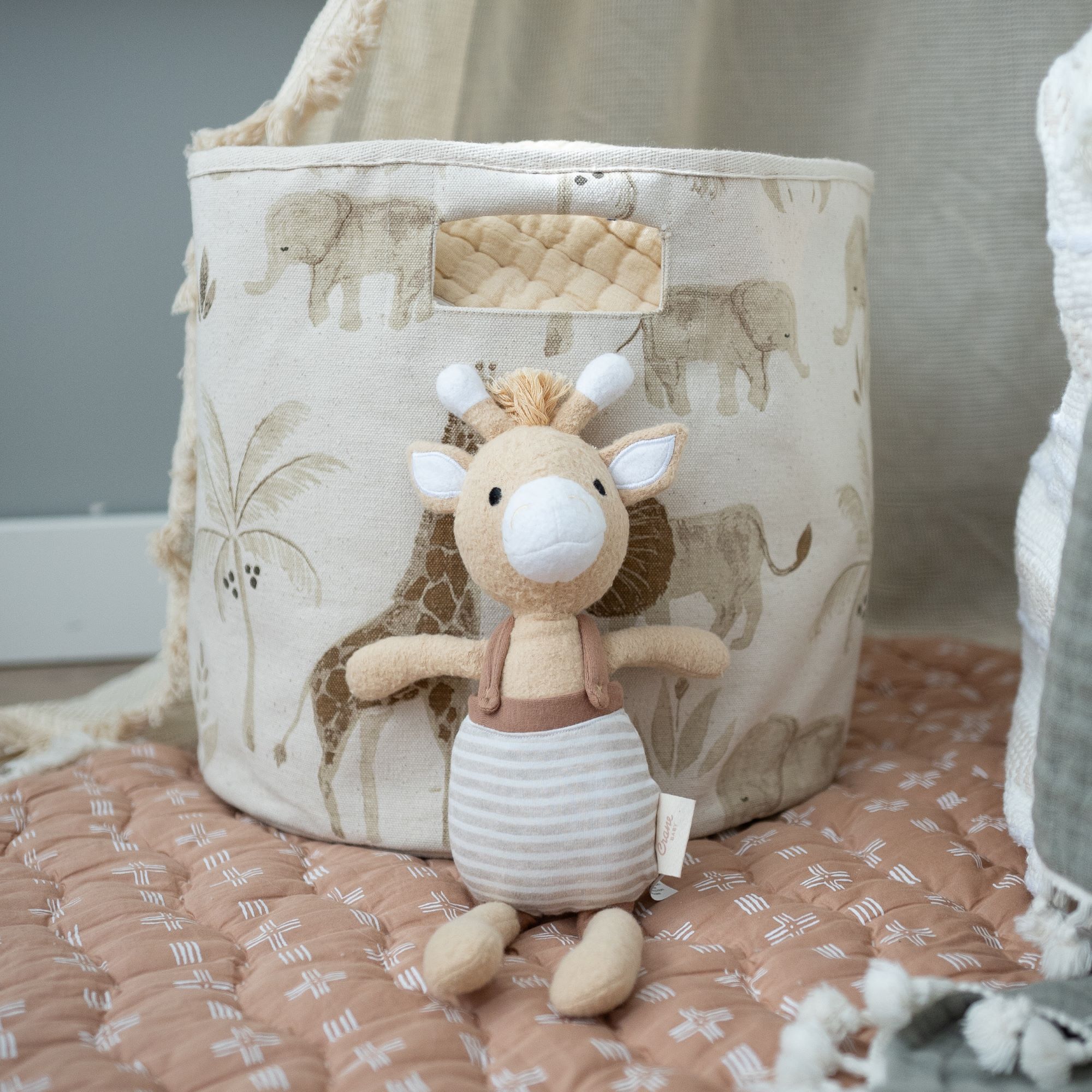 Crane Baby Jojo Giraffe Animal Plush Toy- Bambi Baby