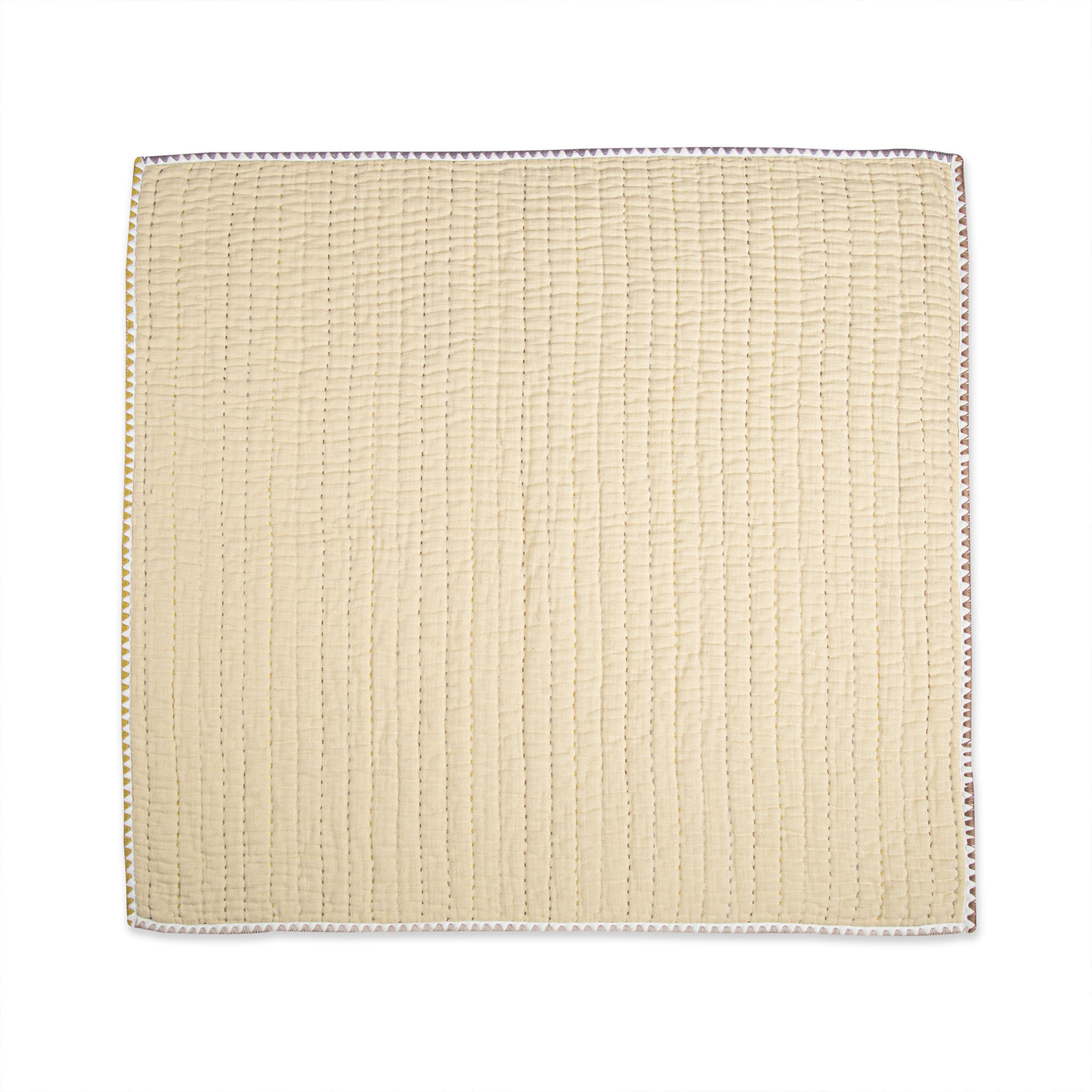 Crane Baby Kendi Beige Baby Quilt - Brown- Bambi Baby