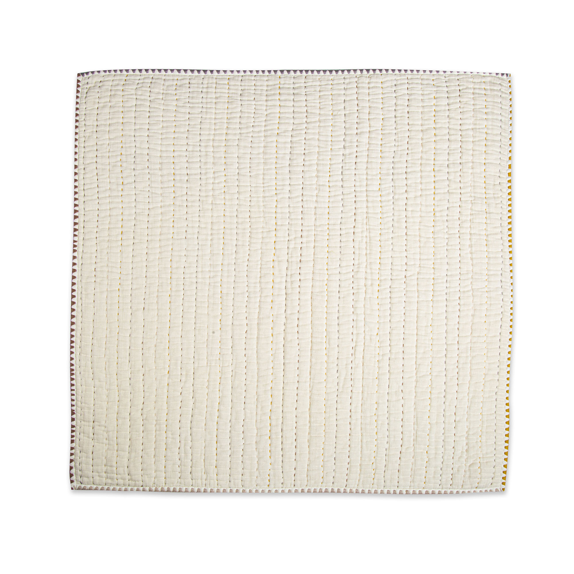 Crane Baby Kendi Beige Baby Quilt - Brown- Bambi Baby
