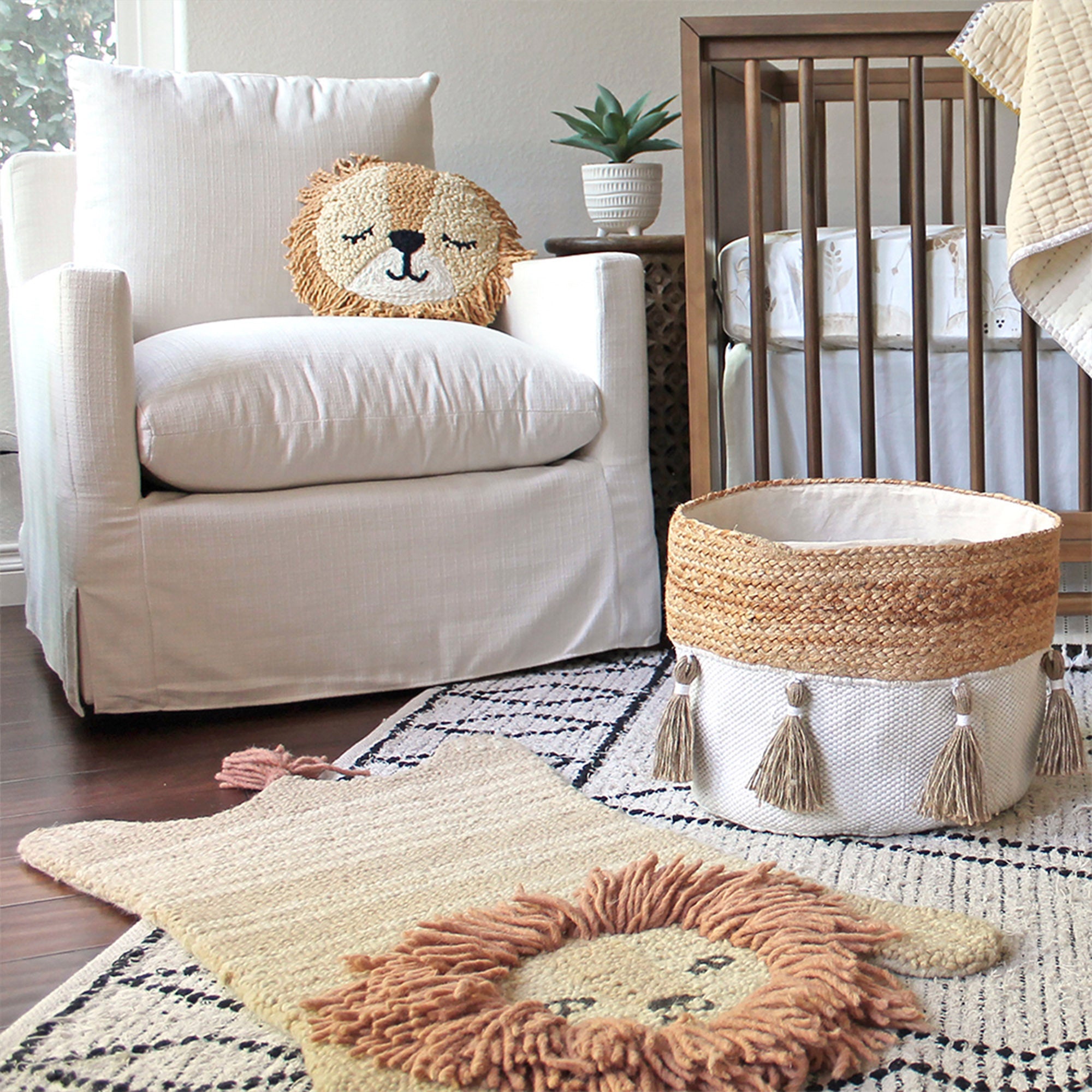 Crane Baby Lion Decorative Nursery Rug- Bambi Baby