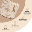 Crane Baby Kendi Safari Animal Storage Bin - Brown - Bambi Baby