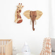 Crane Baby Elephant Safari Nursery Wall Decor - Brown - Bambi Baby