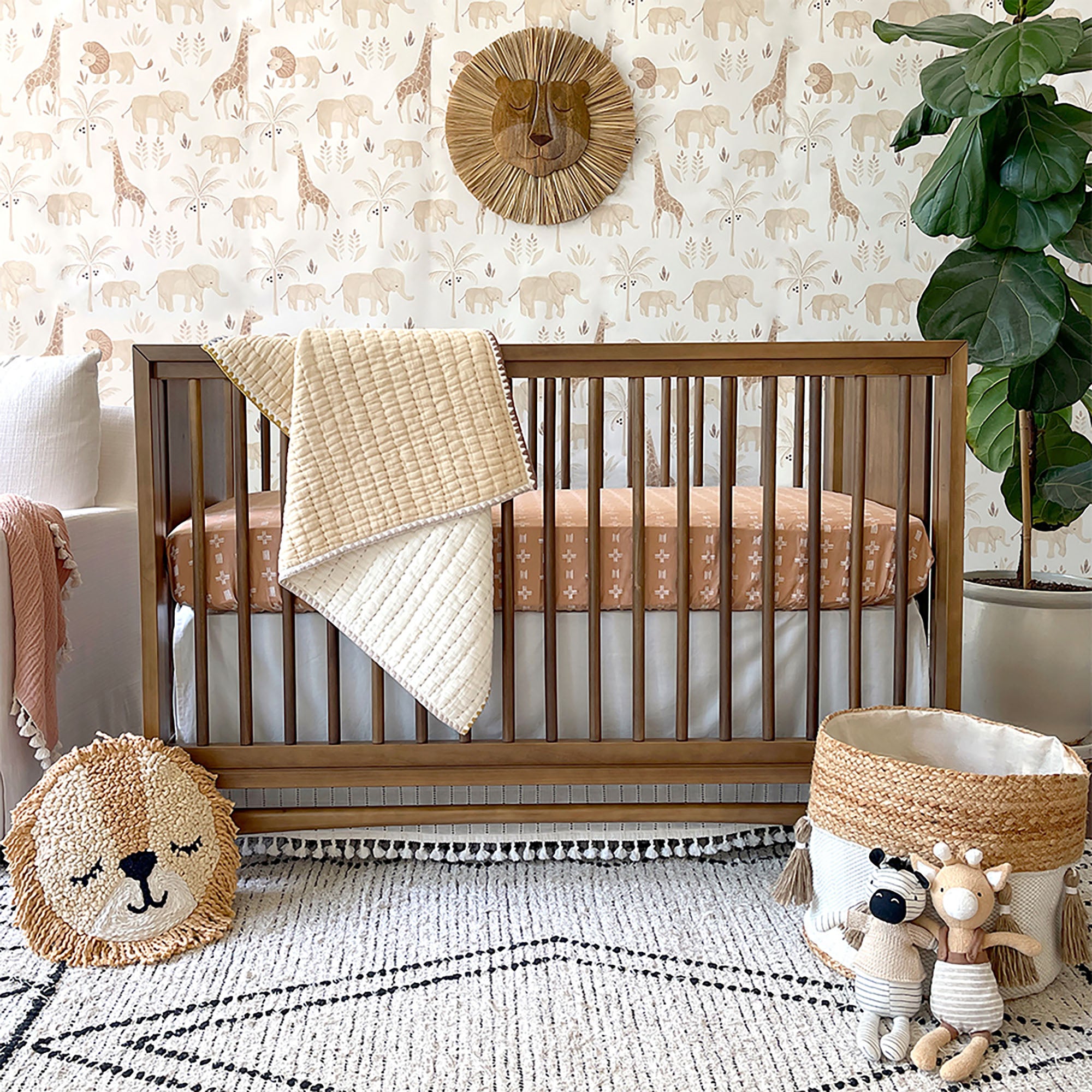Crane Baby Kendi Safari Animal Nursery Wallpaper- Bambi Baby
