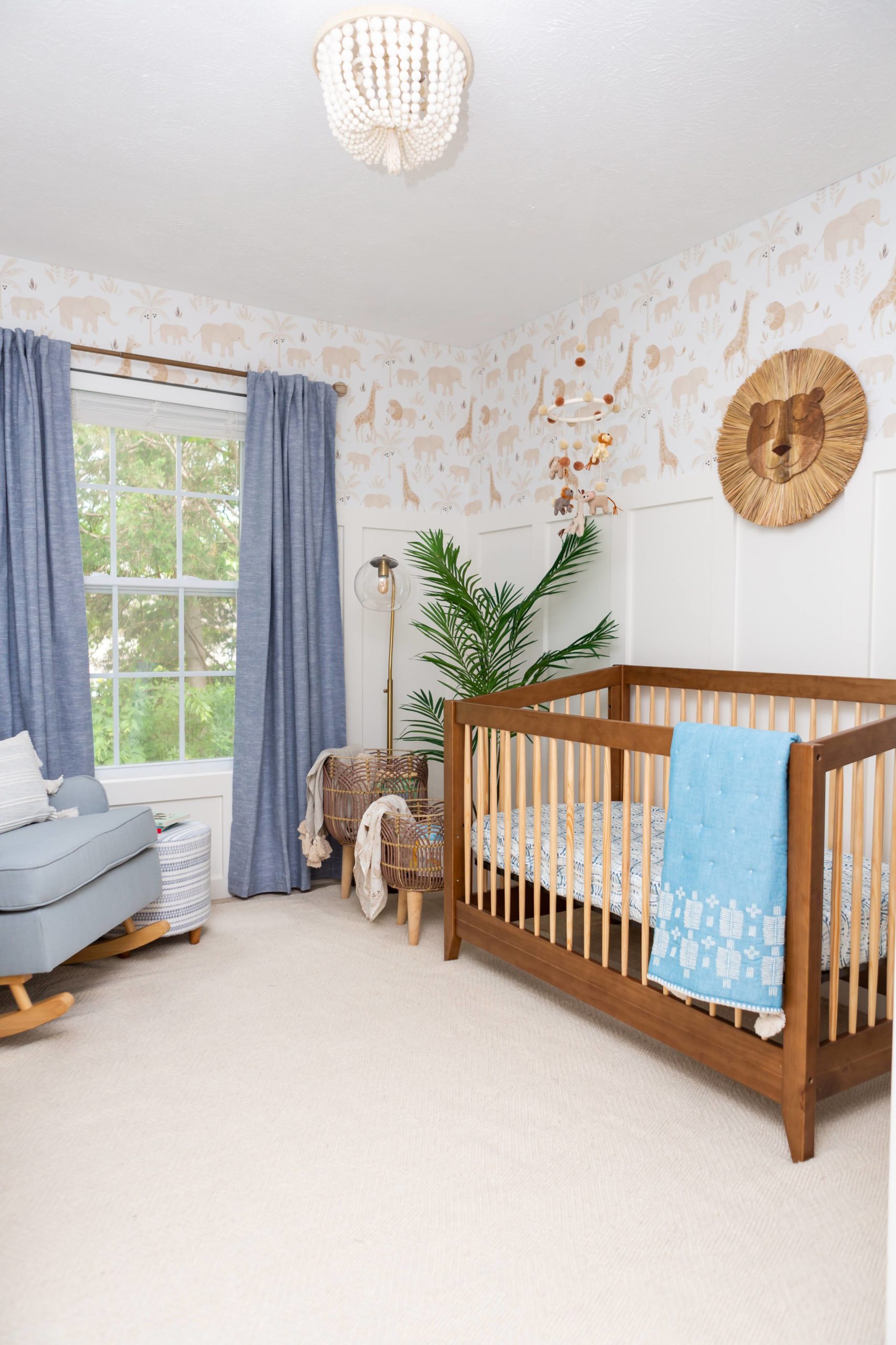 Crane Baby Kendi Safari Animal Nursery Wallpaper- Bambi Baby