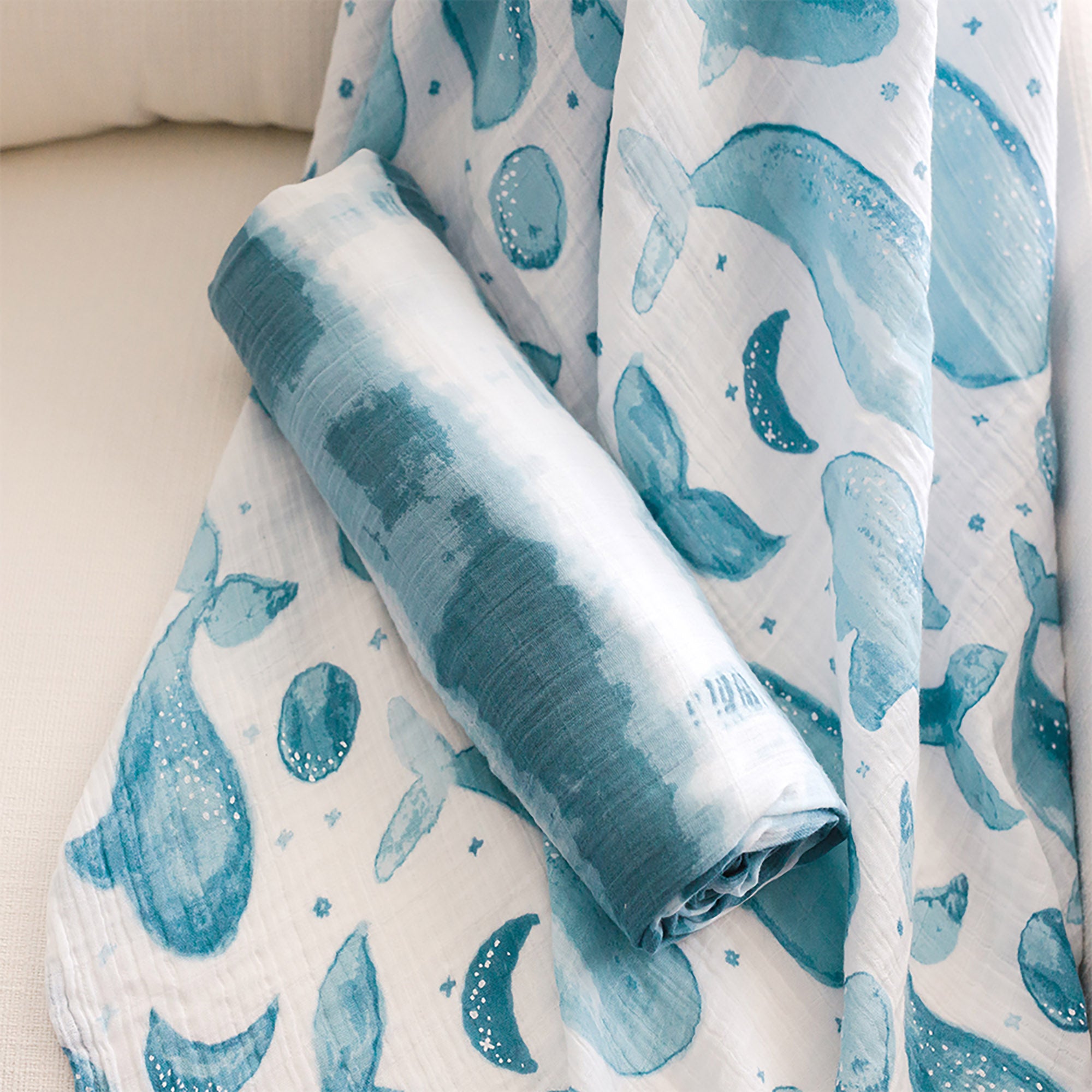 Crane Baby Swaddle Blanket Set- Bambi Baby