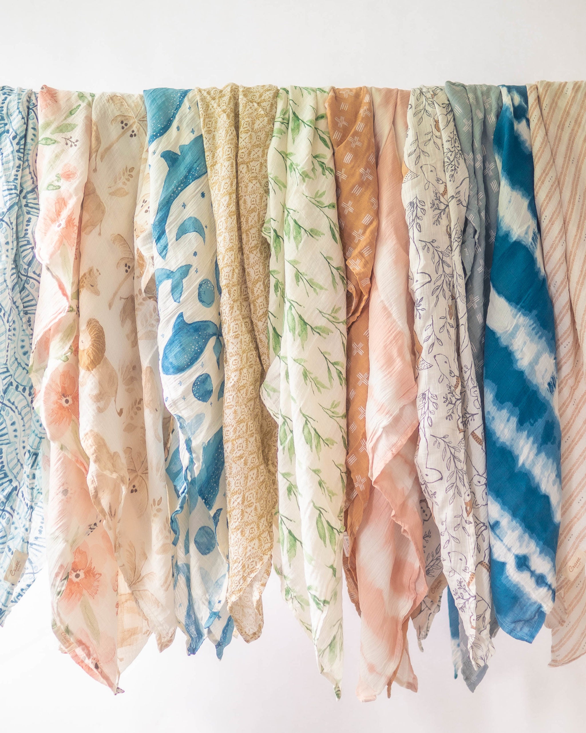 Crane Baby Swaddle Blanket Set- Bambi Baby