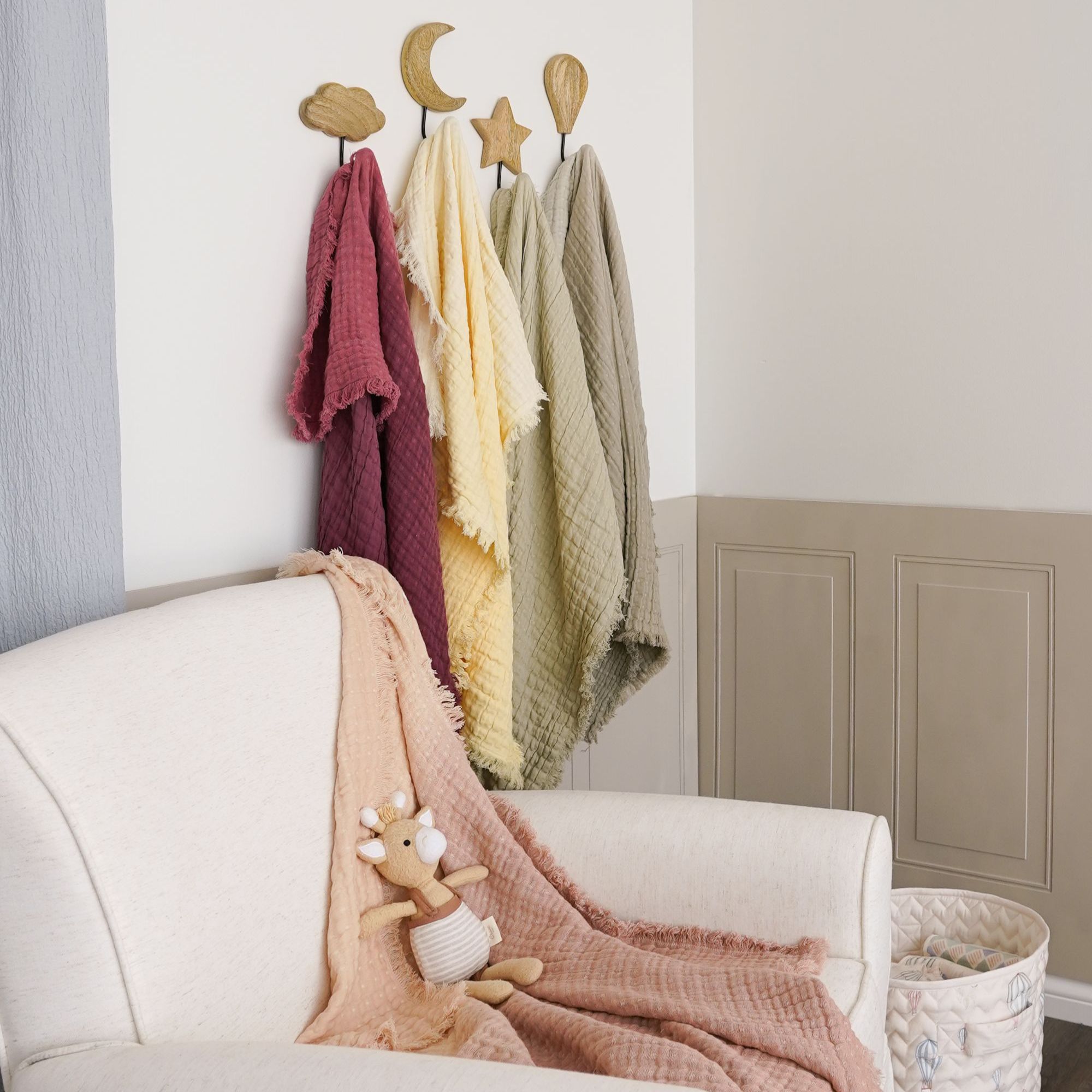 Crane Baby Multi-Layer Muslin Cotton Baby Blanket- Bambi Baby