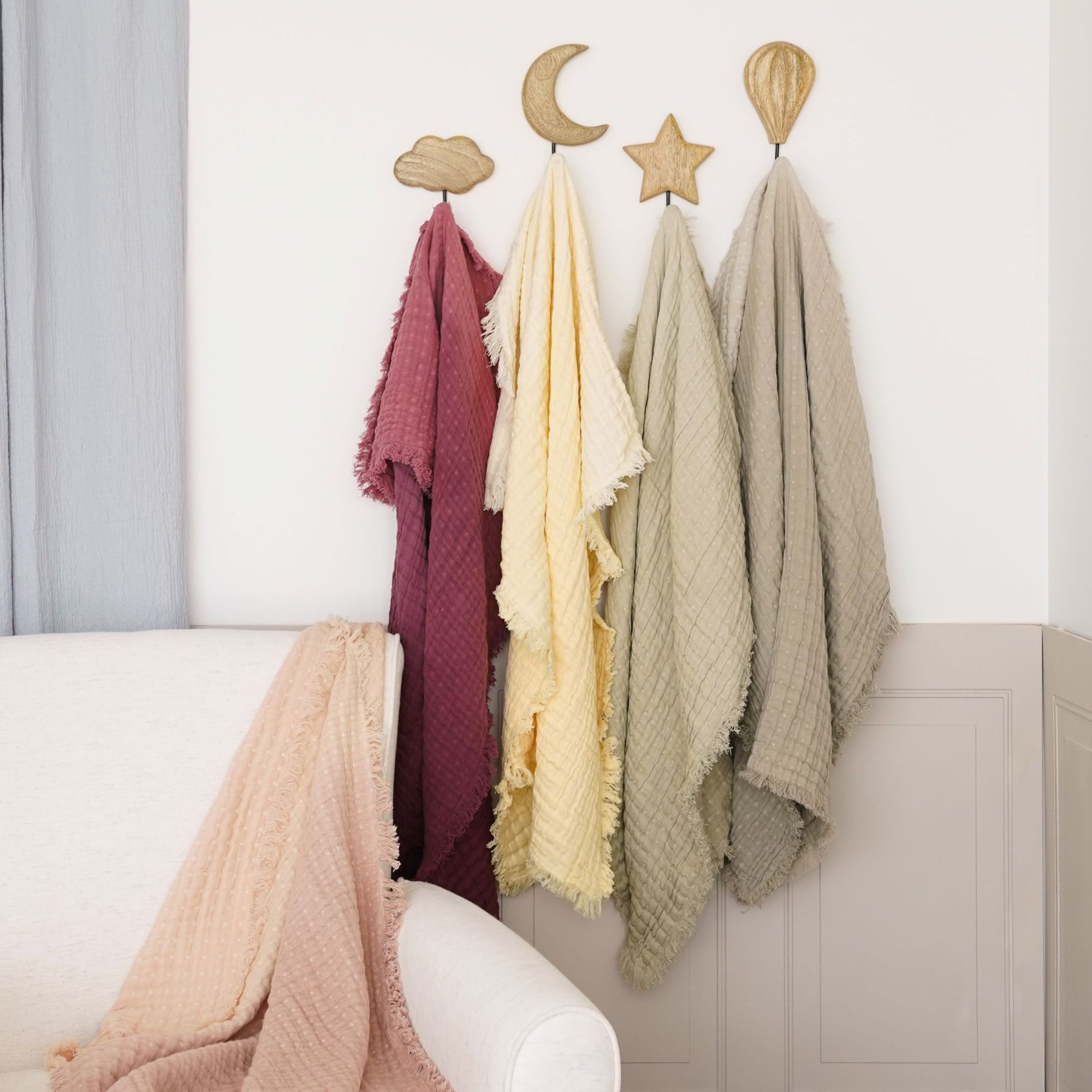 Crane Baby Multi-Layer Muslin Cotton Baby Blanket- Bambi Baby