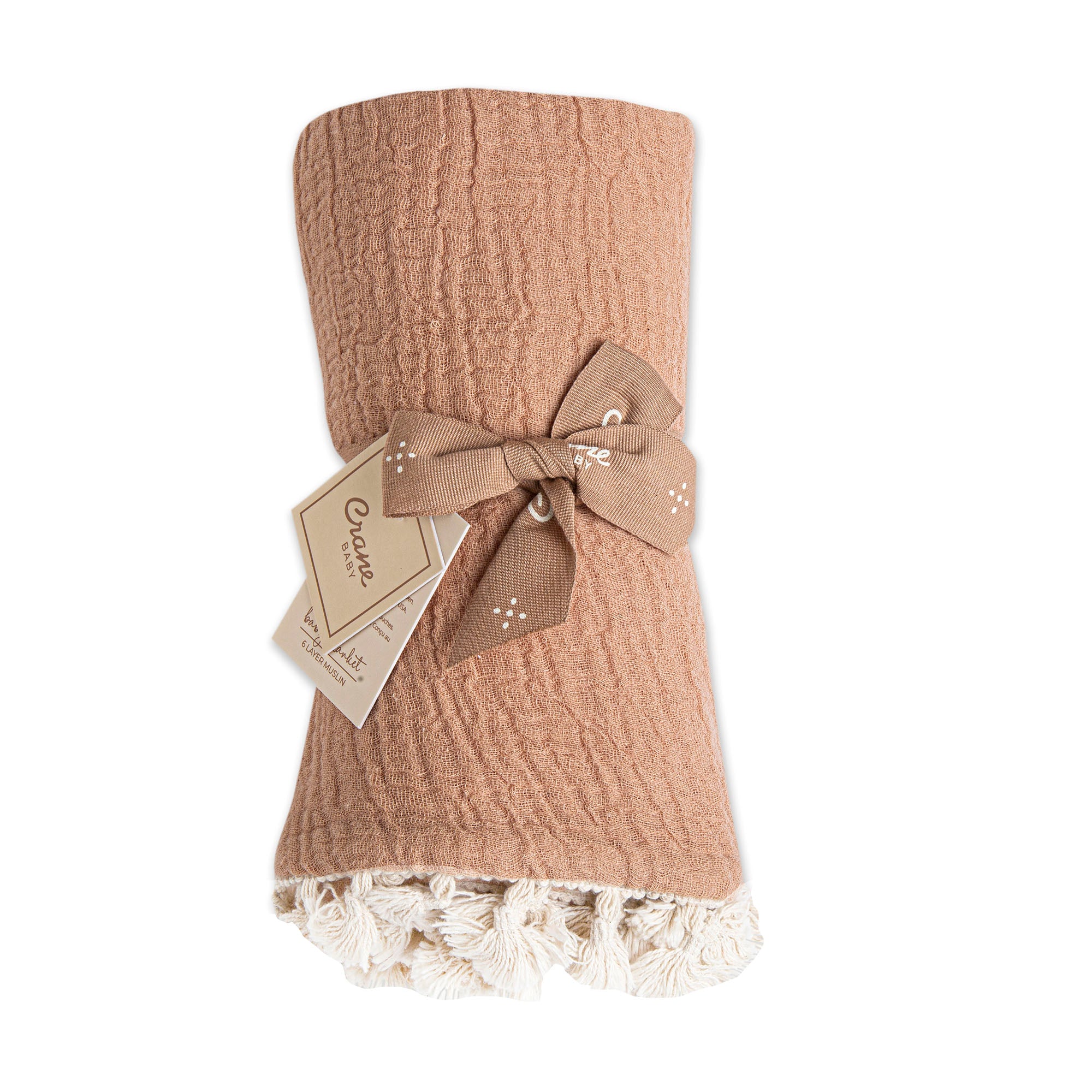 Crane Baby 6-Layer Muslin Cotton Baby Blanket- Bambi Baby