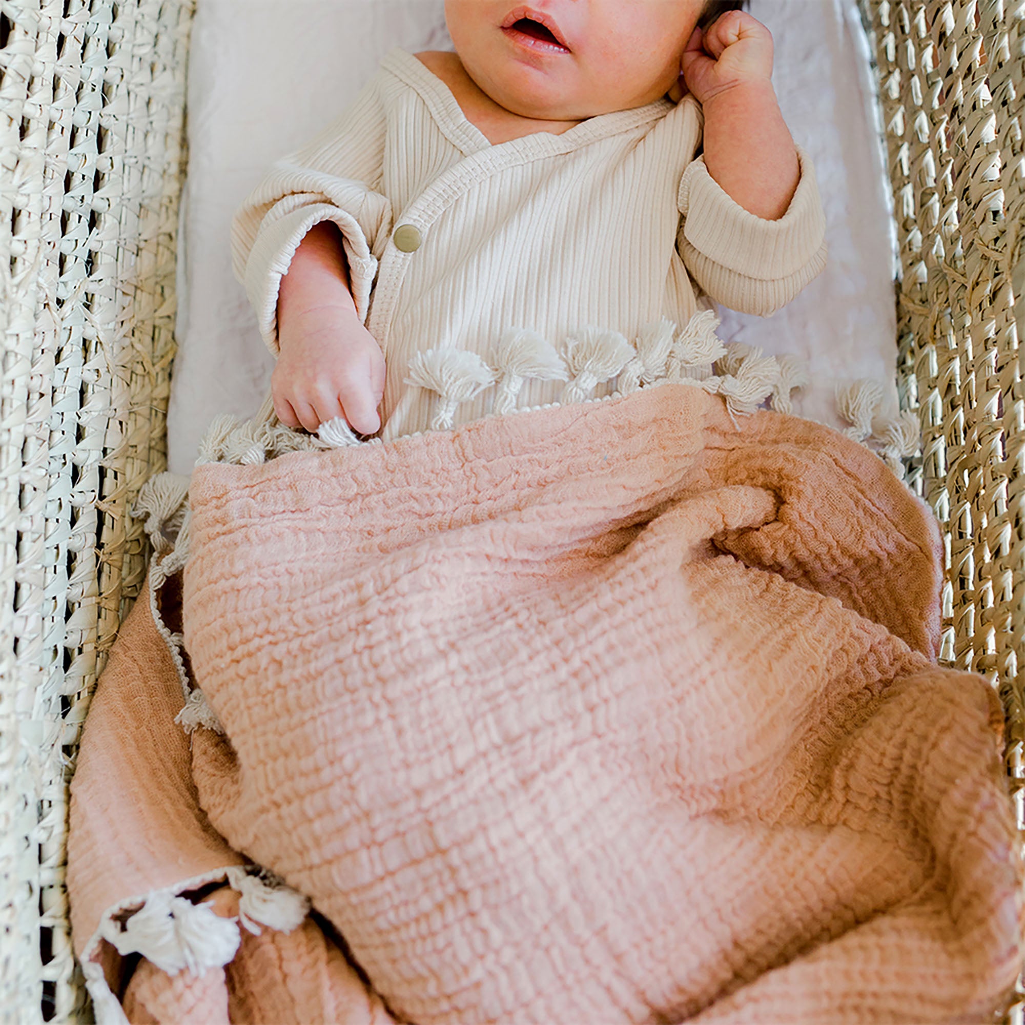 Crane Baby 6-Layer Muslin Cotton Baby Blanket- Bambi Baby
