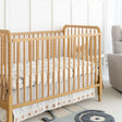 Crane Baby Charlie Farmhouse Crochet Baby Crib Skirt - Beige - Bambi Baby