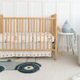 Crane Baby Charlie Farmhouse Crochet Baby Crib Skirt - Beige - Bambi Baby