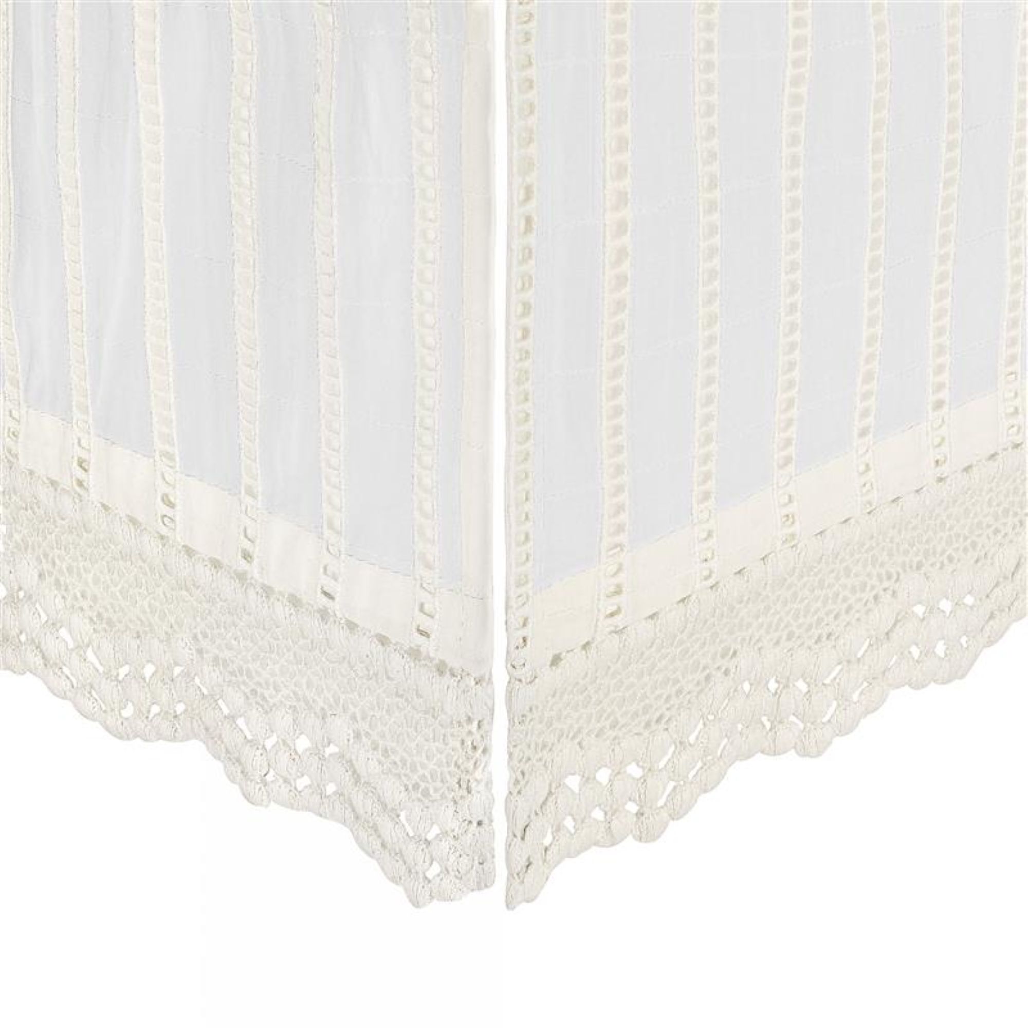 Crane Baby Off-White Lace Scallop Crib Skirt- Bambi Baby
