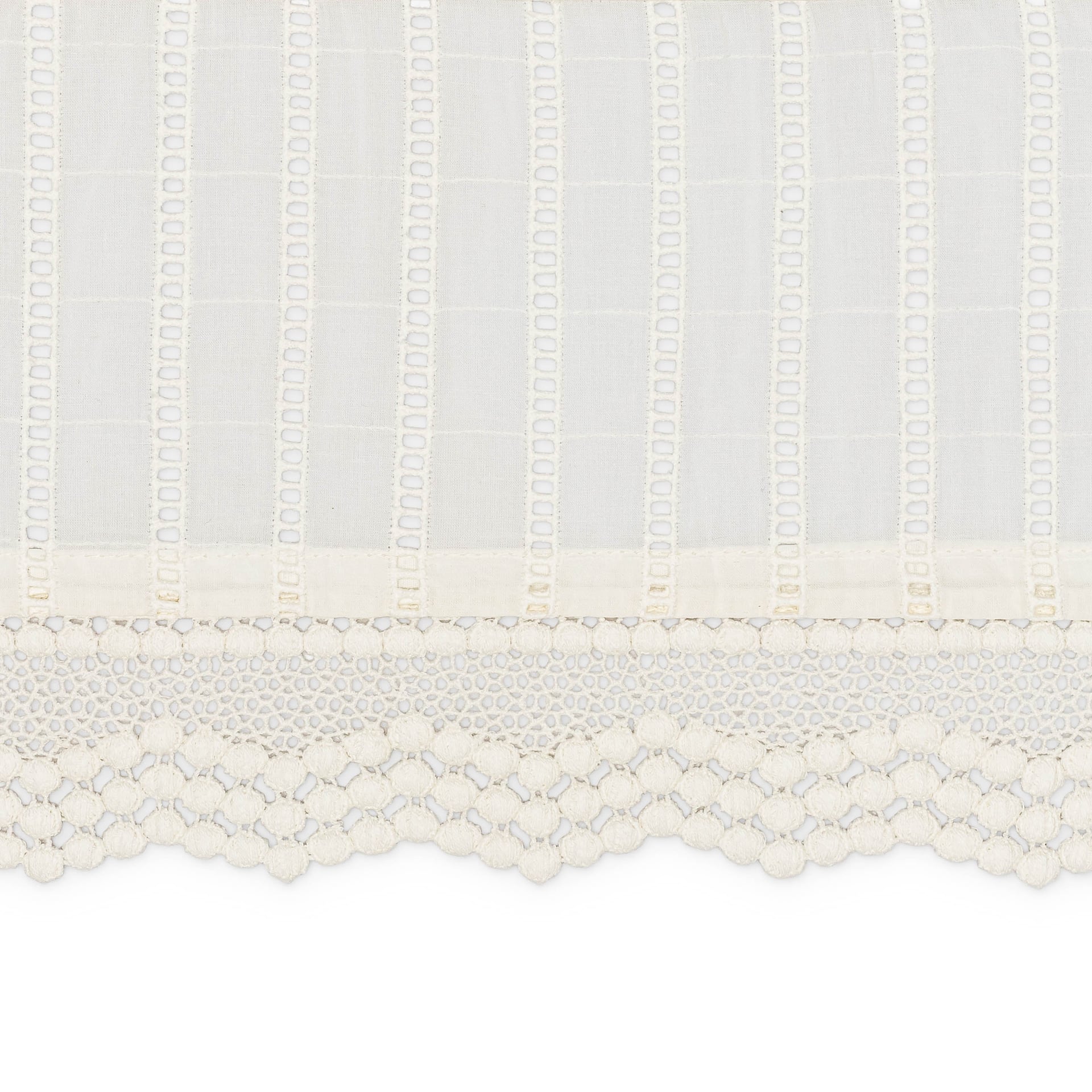 Crane Baby Off-White Lace Scallop Crib Skirt- Bambi Baby