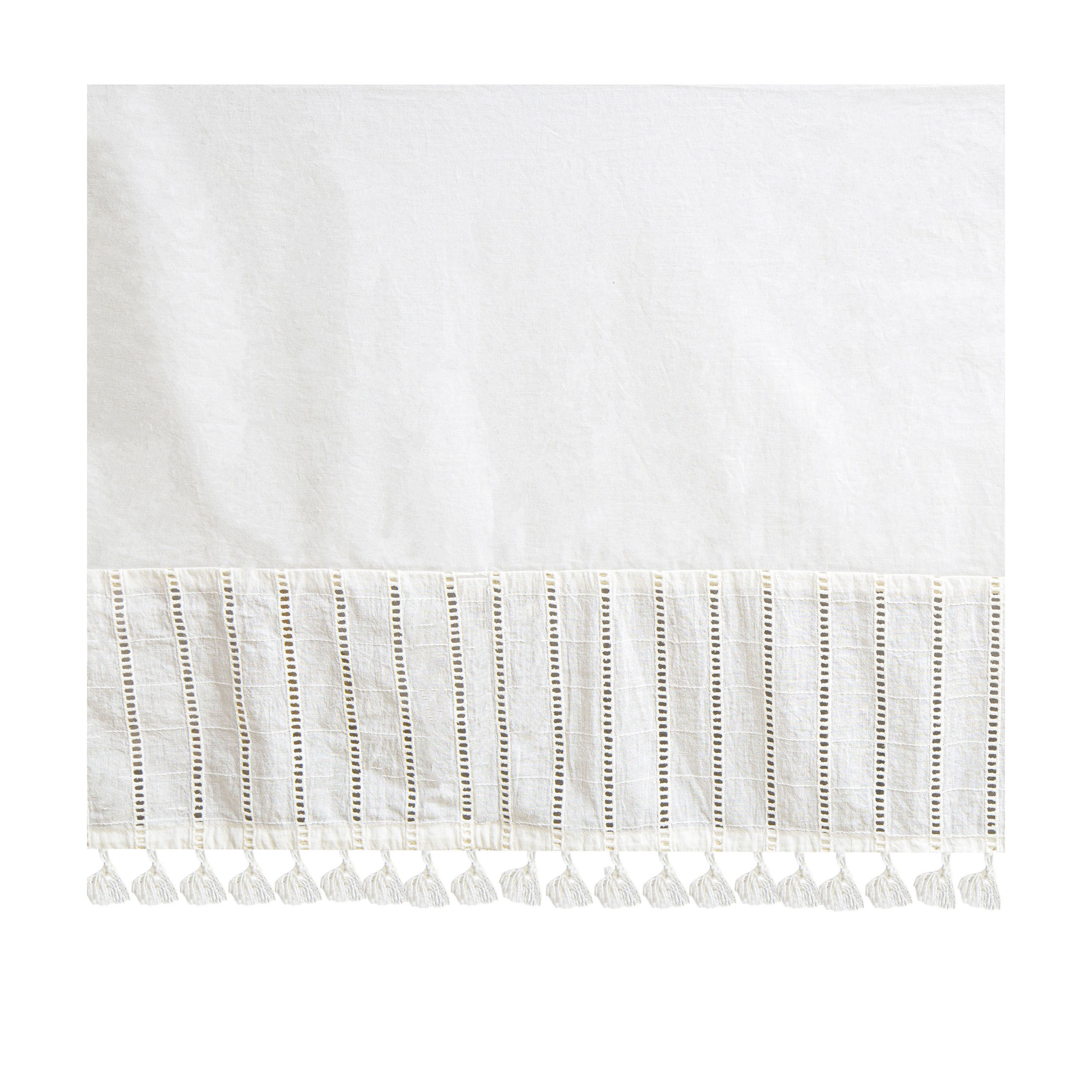 Crane Baby Off-White Boho Crib Skirt - White- Bambi Baby