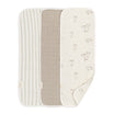 Crane Baby Avery 3-pc. Organic Cotton Newborn Burp Cloth Set - Bunny