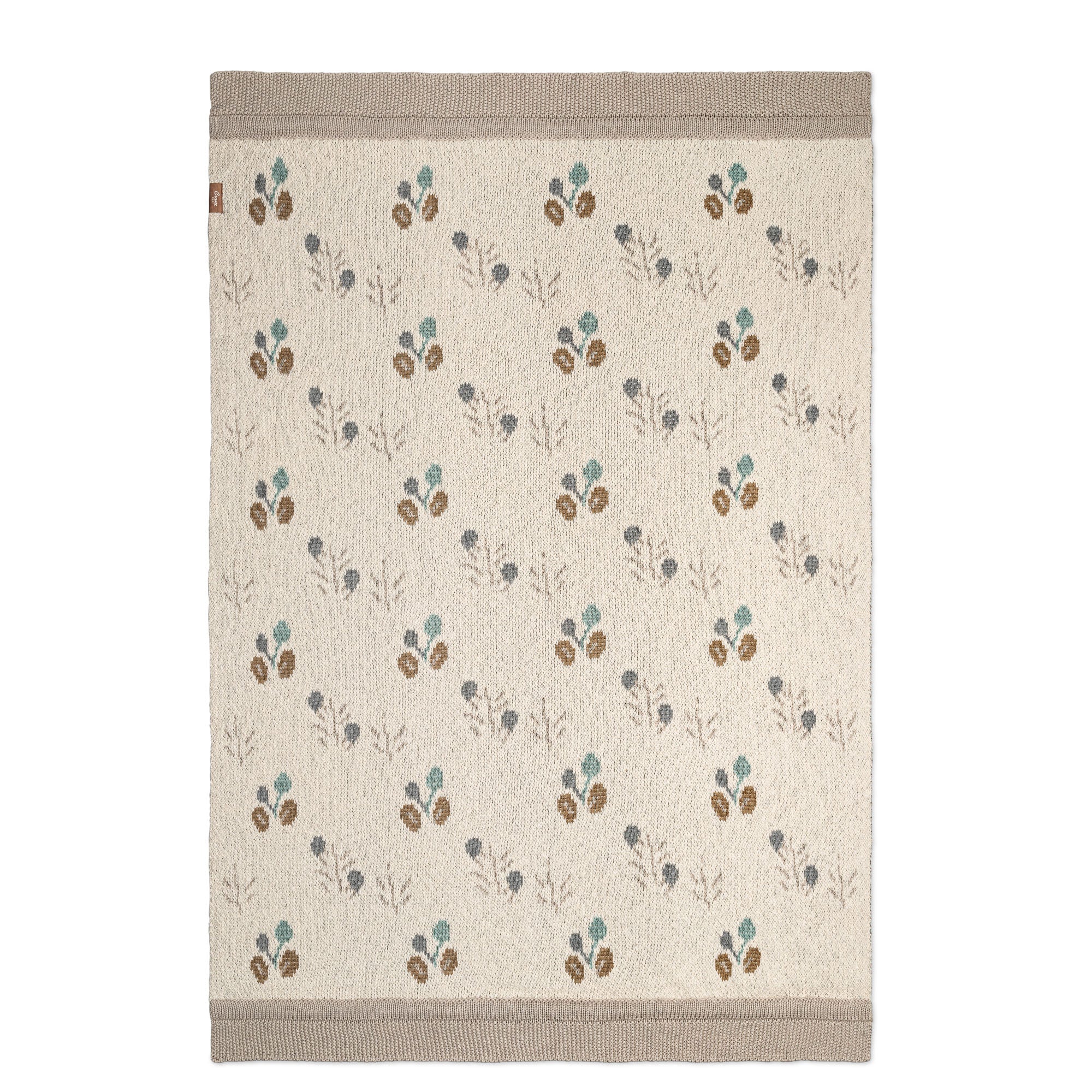 Crane Baby Avery Organic Cotton Reversible Baby Blanket - Gray- Bambi Baby