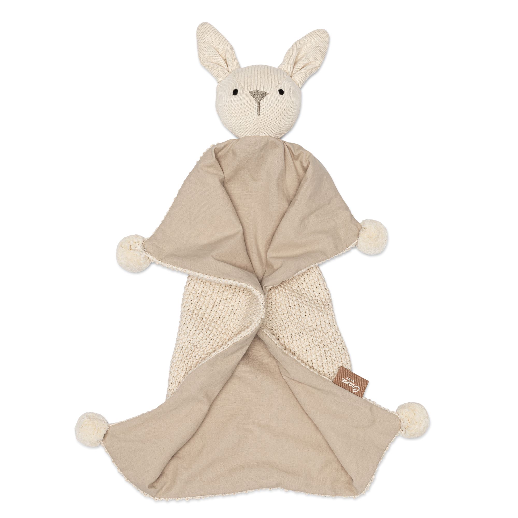 Crane Baby Avery Organic Cotton Baby Lovey Blanket - Ollie The Bunny- Bambi Baby