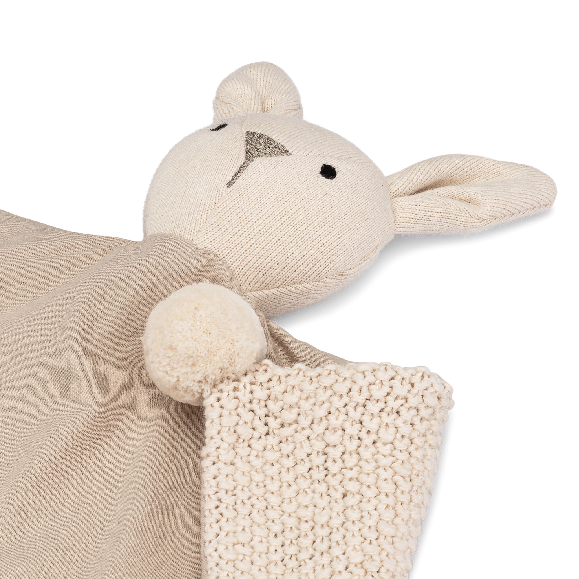 Crane Baby Avery Organic Cotton Baby Lovey Blanket - Ollie The Bunny- Bambi Baby