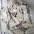 Crane Baby Avery Organic Cotton Baby Lovey Blanket - Ollie The Bunny - Bambi Baby