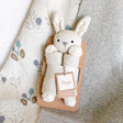 Crane Baby Avery Organic Cotton Baby Lovey Blanket - Ollie The Bunny - Bambi Baby