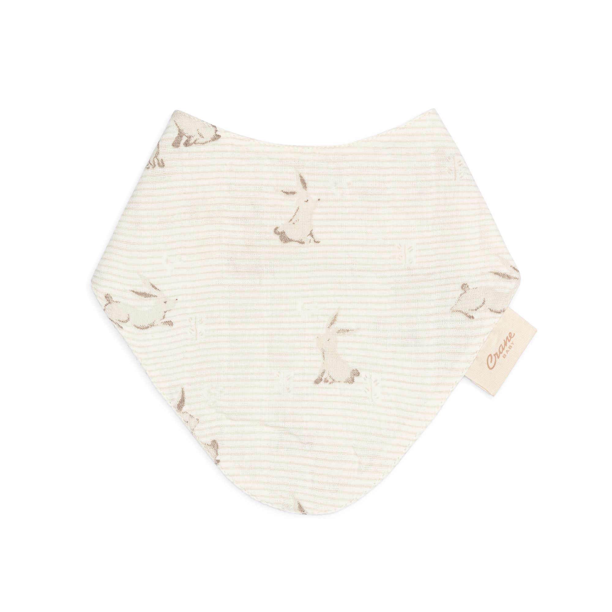 Crane Baby Avery  3-pc. Organic Cotton Baby Bib Set - Bunny- Bambi Baby