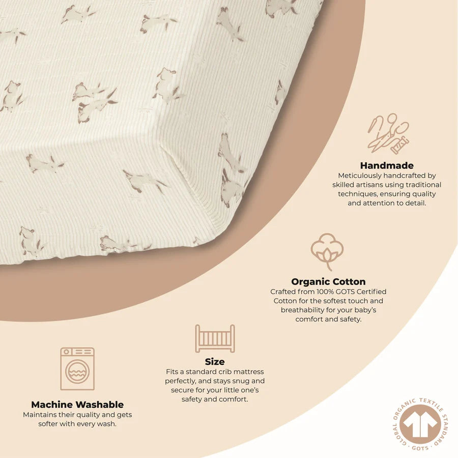 Crane Baby Fitted Crib Sheet- Bambi Baby