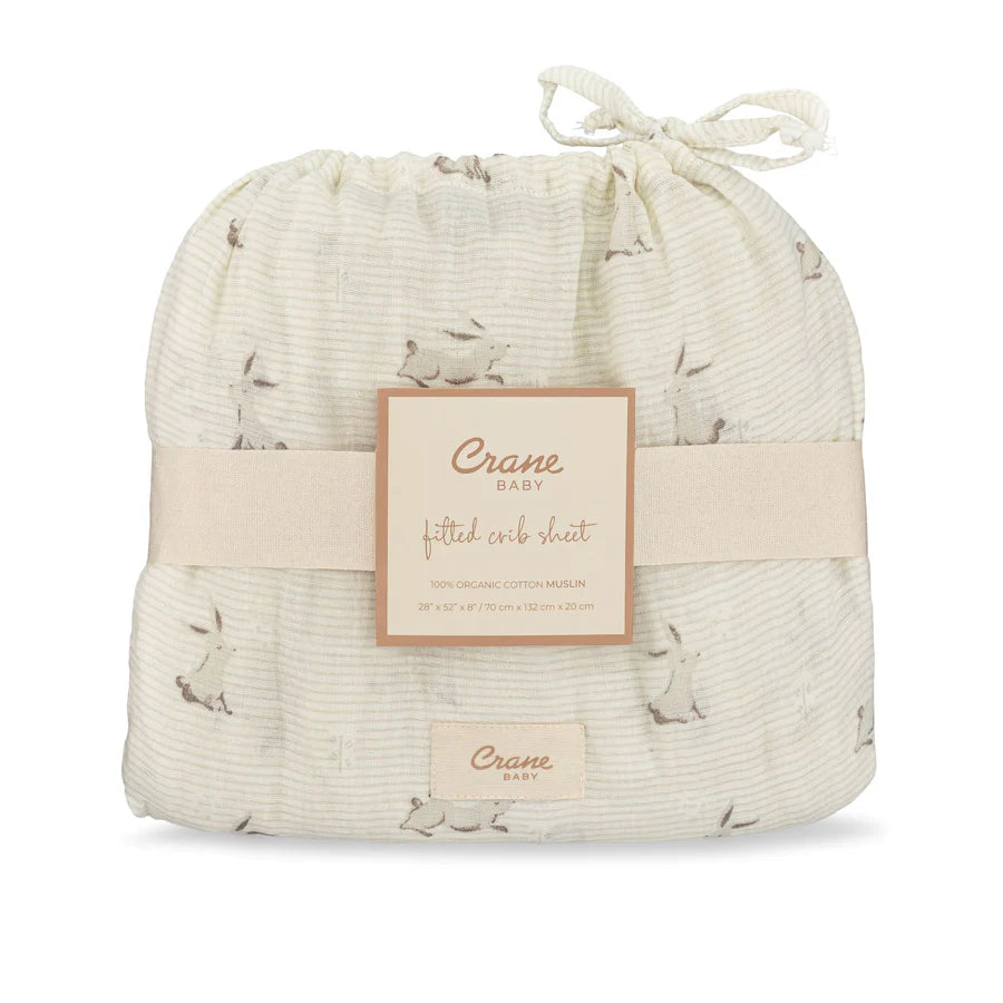 Crane Baby Fitted Crib Sheet- Bambi Baby