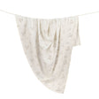 Crane Baby Avery Organic Cotton Bunny Single Swaddle - White - Bambi Baby
