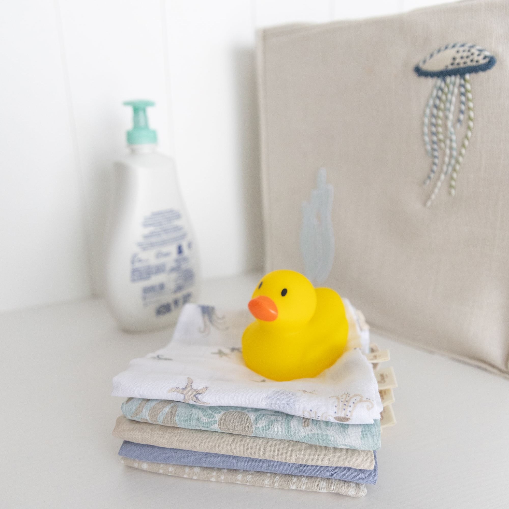 Crane Baby 5-pc. Cotton Baby Washcloth Set- Bambi Baby