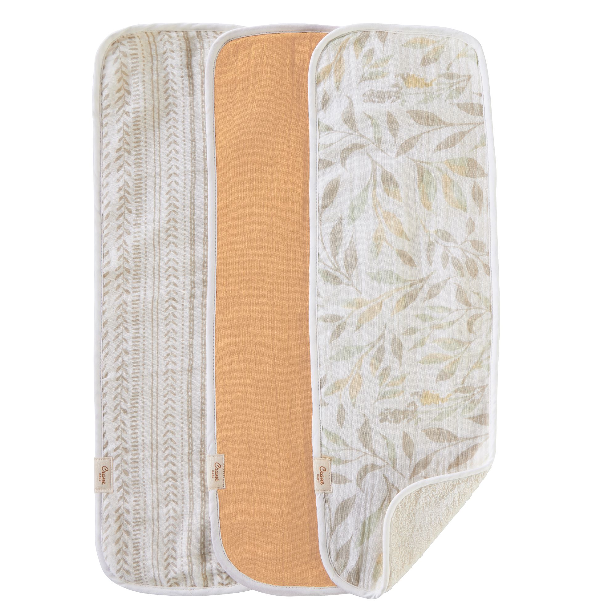 Crane Baby 3-pc. Newborn Burp Cloth Set- Bambi Baby