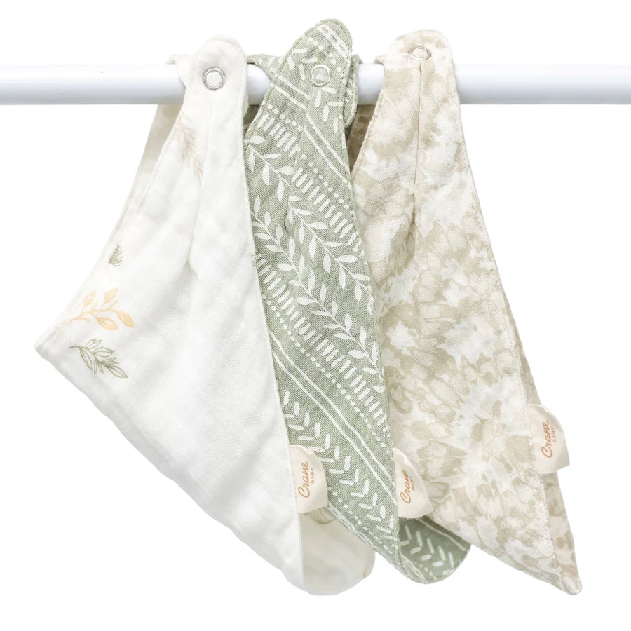 Crane Baby 3-pc Bib Set- Bambi Baby