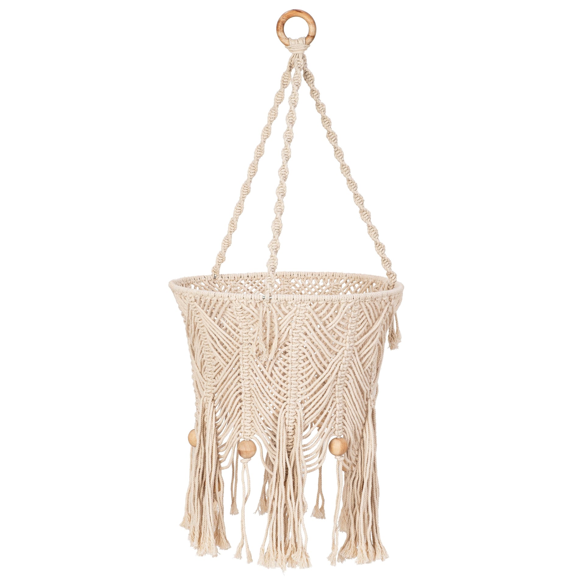 Crane Baby Charlie Farmhouse Macrame Nursery Ceiling Hanging - Beige- Bambi Baby