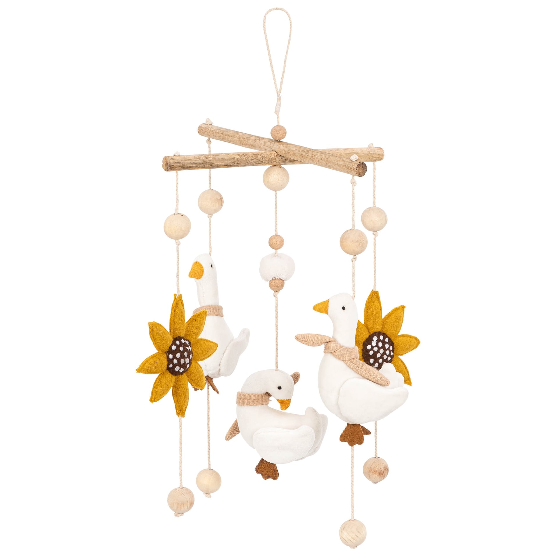 Crane Baby Charlie Farmhouse Goose Nursery Ceiling Hanging - Beige- Bambi Baby