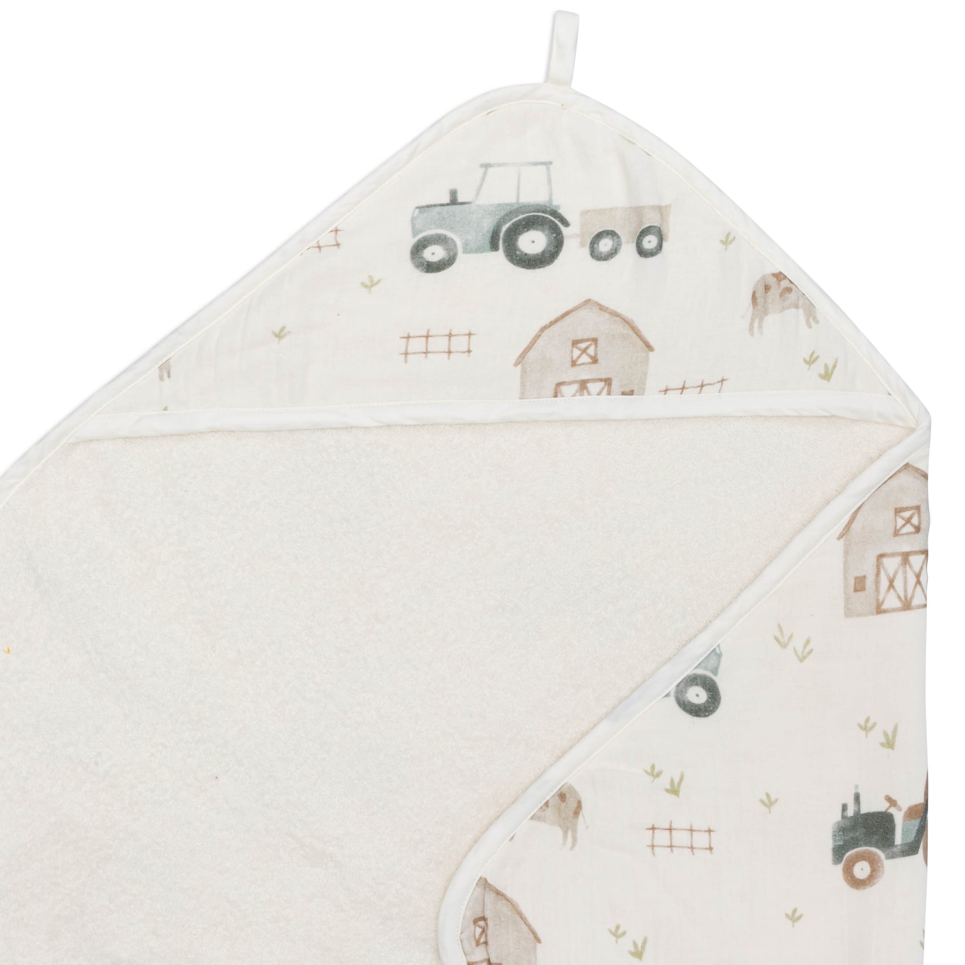 Crane Baby Charlie Farmhouse Goose Baby Bath Towel & Wash Cloth Set- Bambi Baby