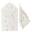 Crane Baby Charlie Farmhouse Goose Baby Bath Towel & Wash Cloth Set