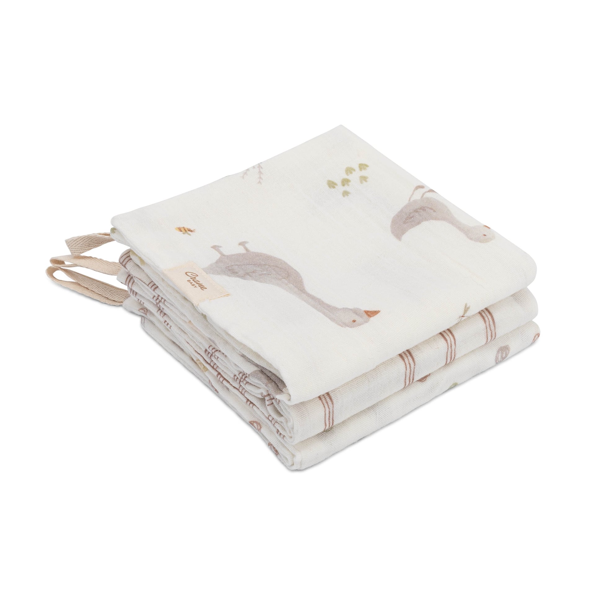 Crane Baby Charlie Farmhouse Goose Baby Bath Towel & Wash Cloth Set- Bambi Baby