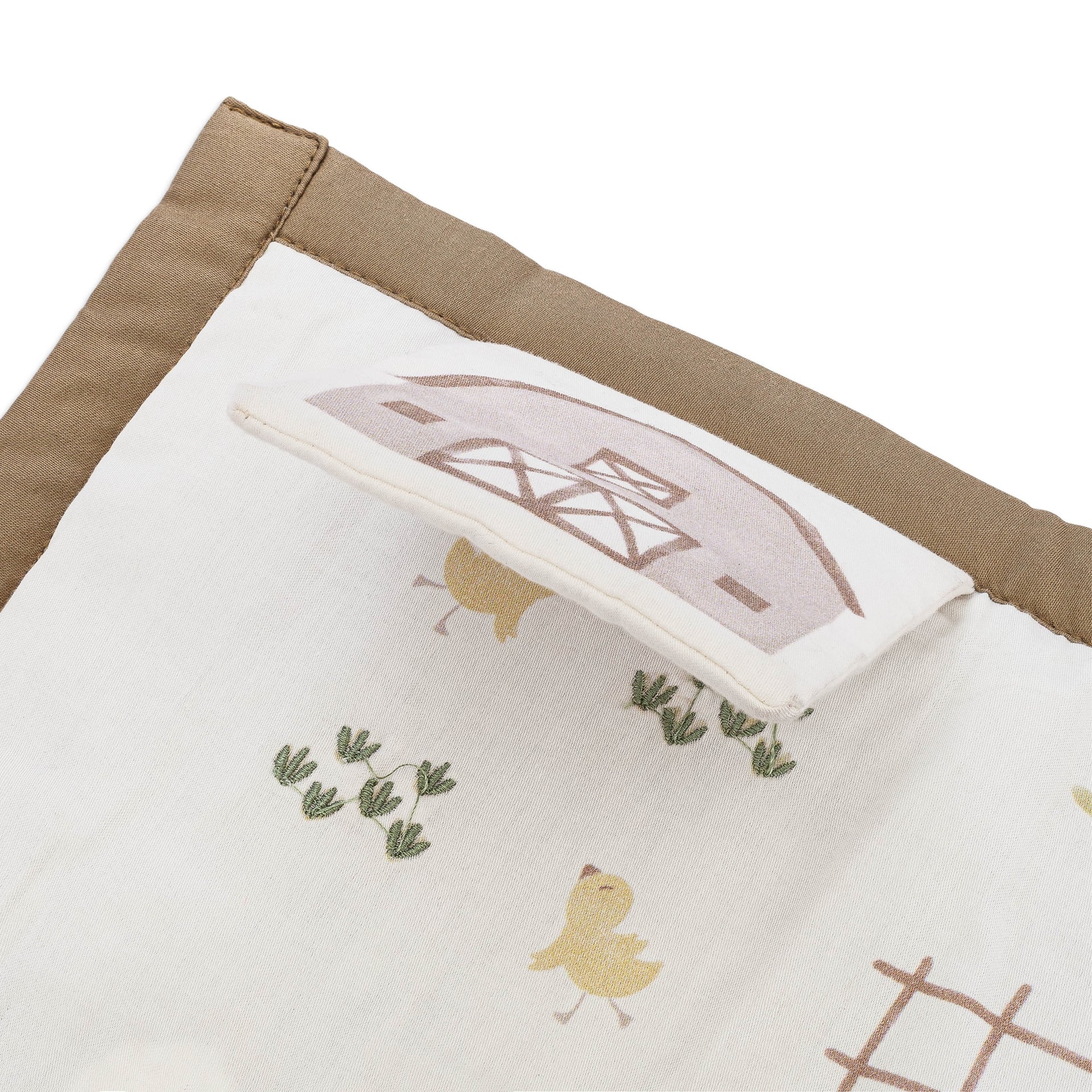 Crane Baby Charlie Farmhouse Baby Activity Travel Play Mat - Beige- Bambi Baby
