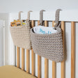Crane Baby Charlie Farmhouse Hanging Nursery Storage Bin Trio - Beige - Bambi Baby