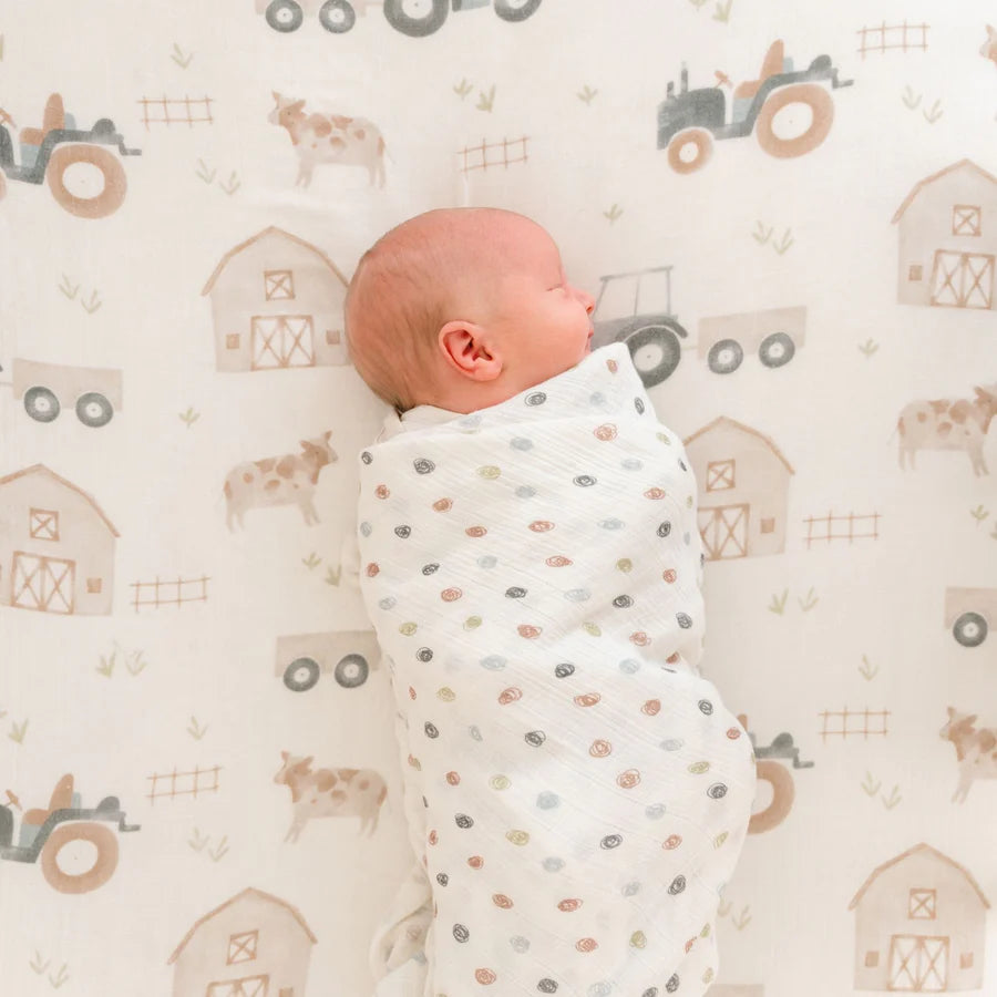 Crane Baby Swaddle Blanket Set- Bambi Baby