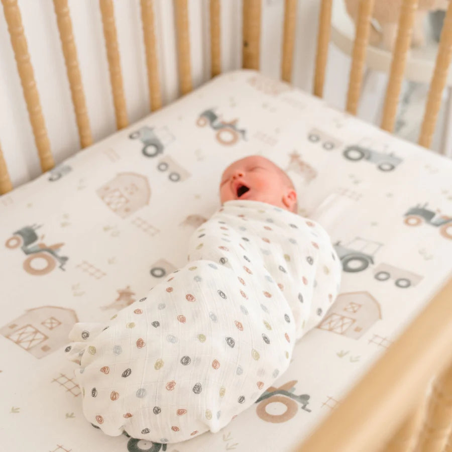 Crane Baby Swaddle Blanket Set- Bambi Baby