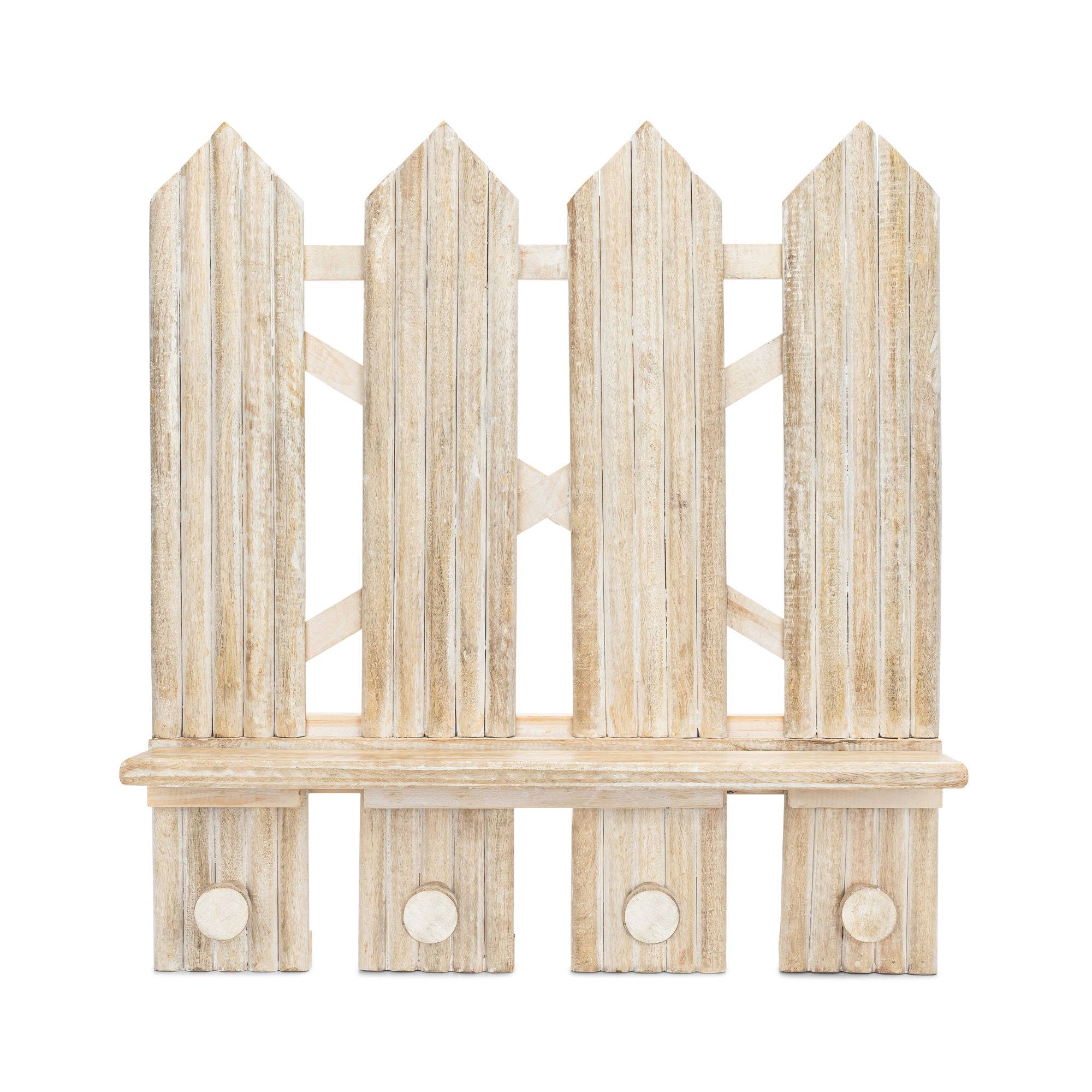Crane Baby Charlie Farmhouse Wooden Fence Nursery Wall Decor Shelf - Beige- Bambi Baby