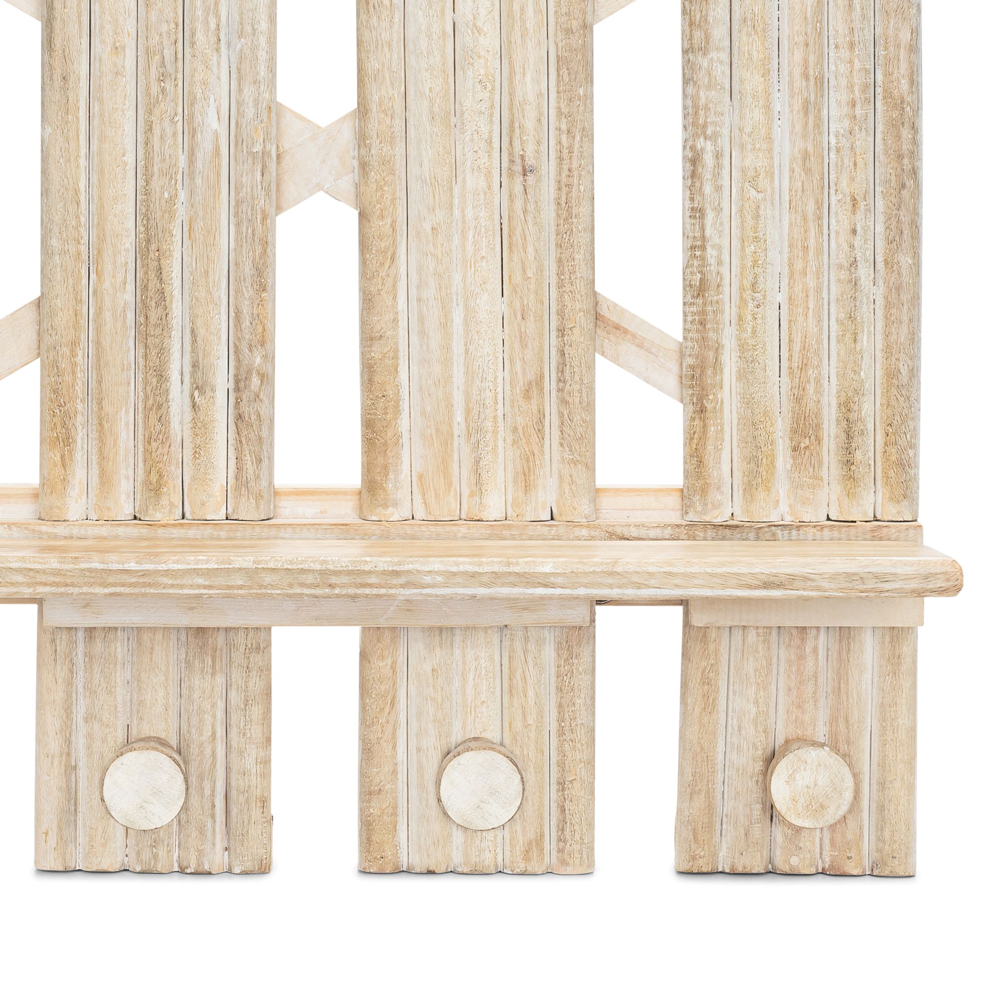 Crane Baby Charlie Farmhouse Wooden Fence Nursery Wall Decor Shelf - Beige- Bambi Baby