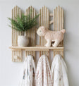 Crane Baby Charlie Farmhouse Wooden Fence Nursery Wall Decor Shelf - Beige - Bambi Baby