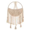 Crane Baby Charlie Farmhouse Macrame Boho Toy Storage Basket with Tassels - Beige
