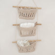 Crane Baby Charlie Farmhouse 3-Tier Toy Hanging Wall Storage Organizer - Beige - Bambi Baby