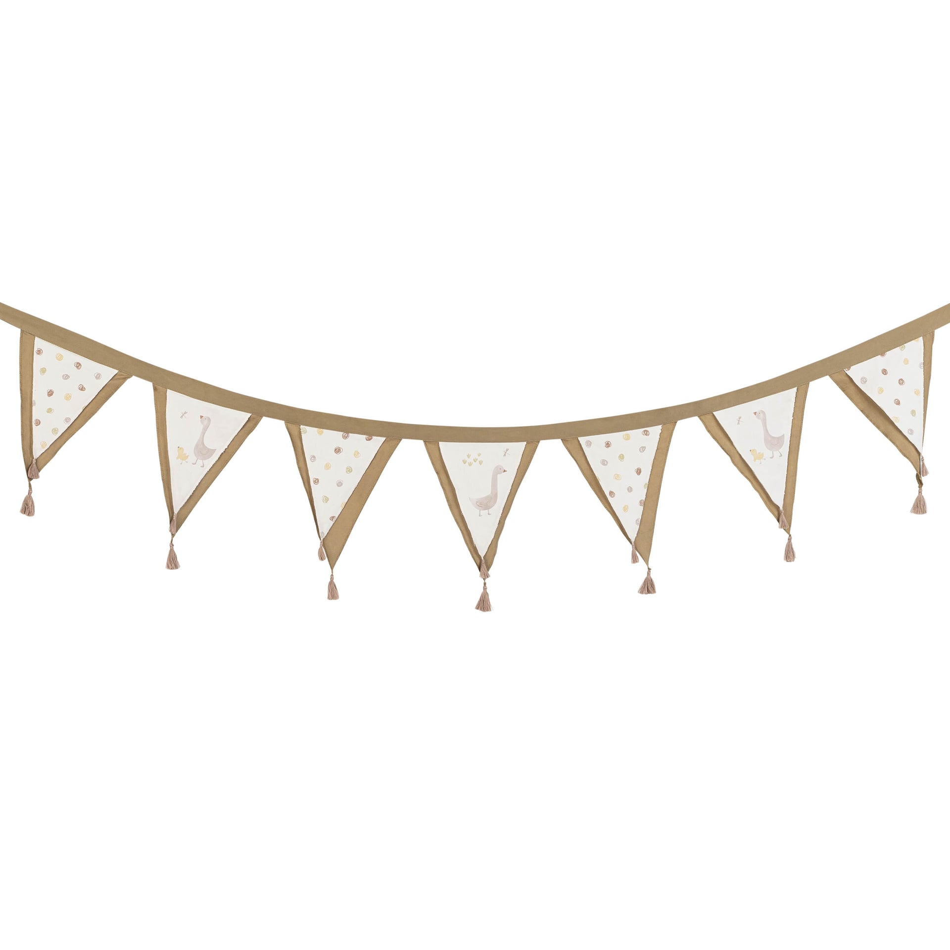 Crane Baby Charlie Farmhouse Nursery Garland Decor - Beige- Bambi Baby